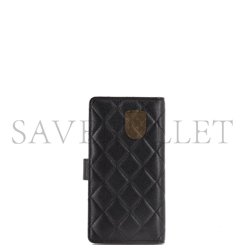 CHANEL CC BIFOLD WALLET QUILTED CAVIAR VERTICAL (19*10*2cm)